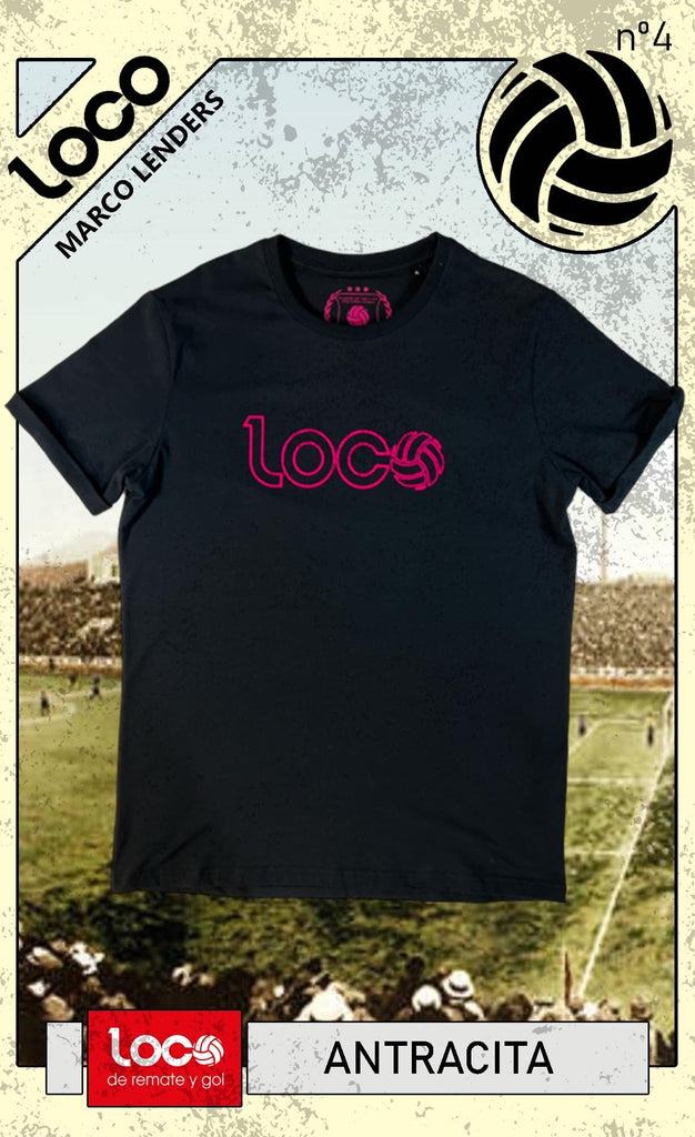 Camiseta "Marco Lenders" Antracita Camisetas Loco de Remate y Gol 