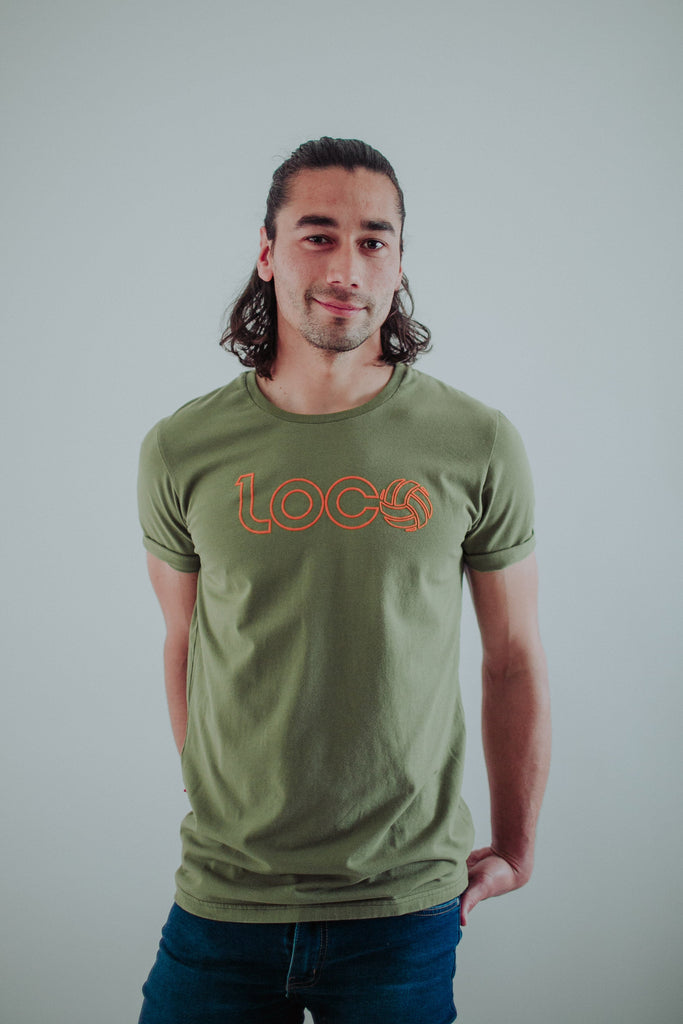 Camiseta "Marco Lenders" Army/Orange Camisetas Loco de Remate y Gol 