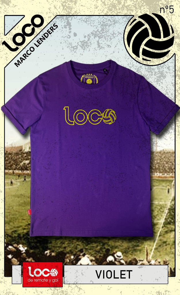 Camiseta "Marco Lenders" Violeta Camisetas Loco de Remate y Gol 
